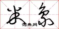 曾庆福米象草书怎么写