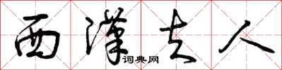 曾庆福西汉夫人草书怎么写