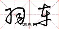 曾庆福羽车草书怎么写