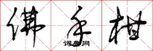 曾庆福佛手柑草书怎么写