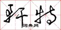 曾庆福轩特草书怎么写