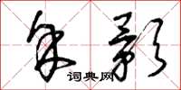 曾庆福余影草书怎么写