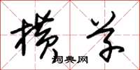 朱锡荣横草草书怎么写
