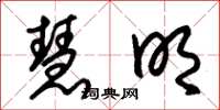 朱锡荣慧明草书怎么写