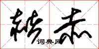 朱锡荣赭赤草书怎么写