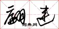 朱锡荣翩连草书怎么写