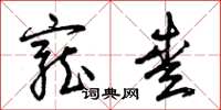 曾庆福宠爱草书怎么写