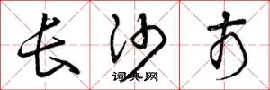 曾庆福长沙市草书怎么写