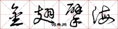 曾庆福金翅擘海草书怎么写