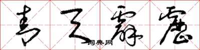 曾庆福青天霹雳草书怎么写
