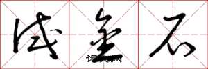 曾庆福试金石草书怎么写