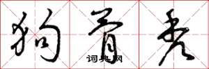 曾庆福狗骨秃草书怎么写