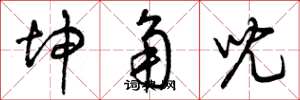曾庆福坤角儿草书怎么写
