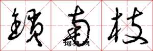 曾庆福锁南枝草书怎么写