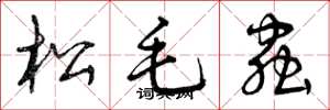 曾庆福松毛虫草书怎么写