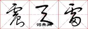 曾庆福震天雷草书怎么写