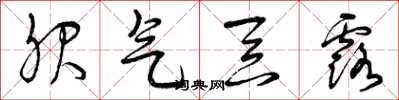 曾庆福服气吞露草书怎么写
