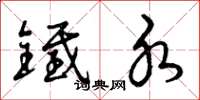 曾庆福铁水草书怎么写