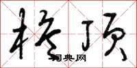 曾庆福桅顶草书怎么写