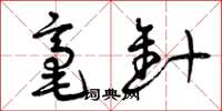 曾庆福毫针草书怎么写