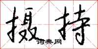钱沛云摄持行书怎么写