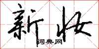 钱沛云新妆行书怎么写