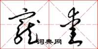 梁锦英宠爱草书怎么写