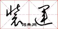 梁锦英装运草书怎么写