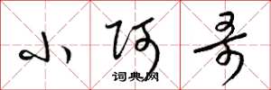 梁锦英小阿哥草书怎么写