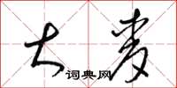 梁锦英大麦草书怎么写