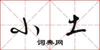 梁锦英小土草书怎么写