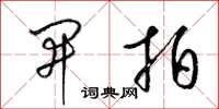 梁锦英开拍草书怎么写