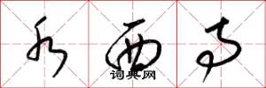 梁锦英水西寺草书怎么写