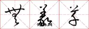 梁锦英无义草草书怎么写