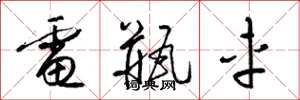 梁锦英电瓶车草书怎么写
