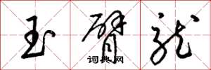 梁锦英玉臂龙草书怎么写