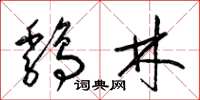 梁锦英鸡林草书怎么写