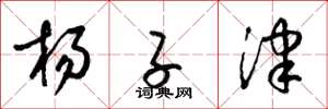 梁锦英杨子津草书怎么写