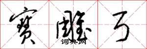梁锦英宝雕弓草书怎么写