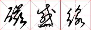梁锦英磁感线草书怎么写