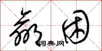 梁锦英羸困草书怎么写