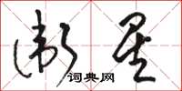 骆恒光卫星草书怎么写