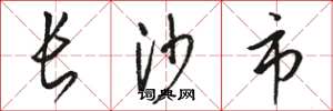 骆恒光长沙市草书怎么写