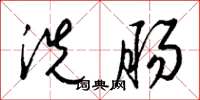 梁锦英洗肠草书怎么写