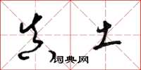 梁锦英真土草书怎么写