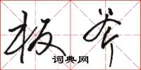 骆恒光板斧草书怎么写