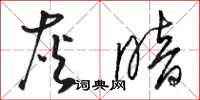 骆恒光灰暗草书怎么写