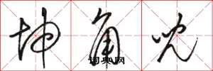 骆恒光坤角儿草书怎么写