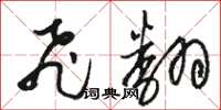 骆恒光飞翻草书怎么写