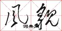 骆恒光風貌草书怎么写